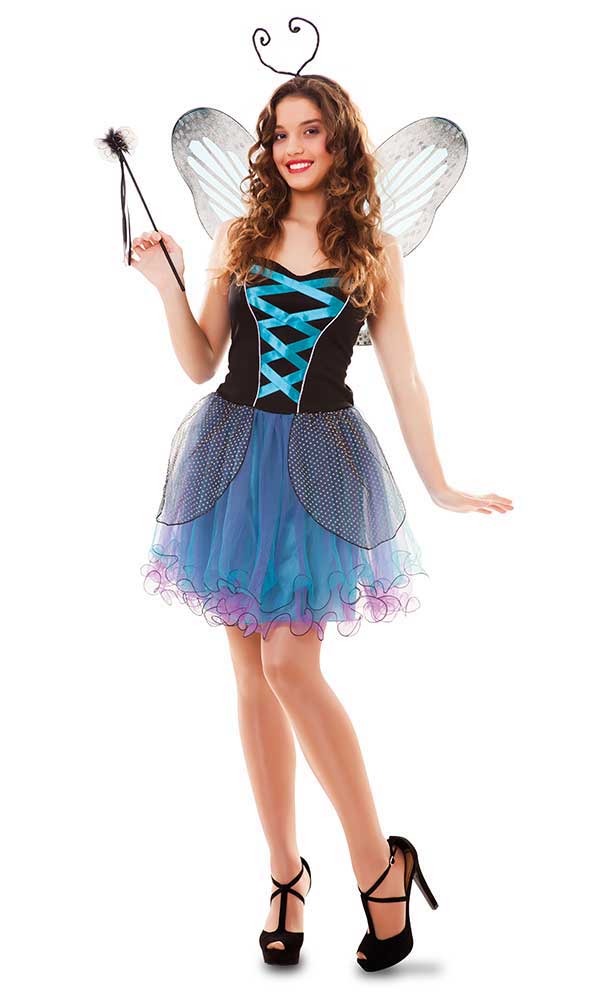 Costume Fata Farfalla Blu Adulto Carnevale 6524