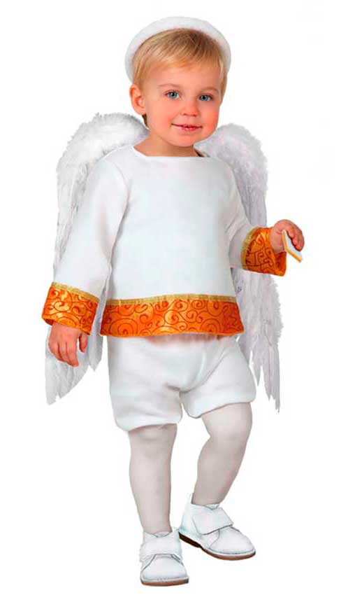 BESTOYARD Set Costumi Angelo Bambina con Ali di Piume Bacchette Stella Aureola Gonna Tutu in Bianco per Costume di Carnevale da Bambini 3-8 Anni