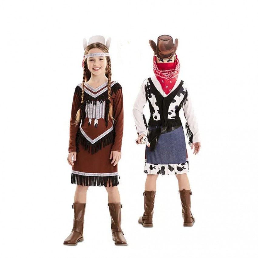 ▷ Costume Cowgirl e Indiana Bambina Doppio Fun! 【 NOVITA CARNEVALE 】La Casa  di Carnevale