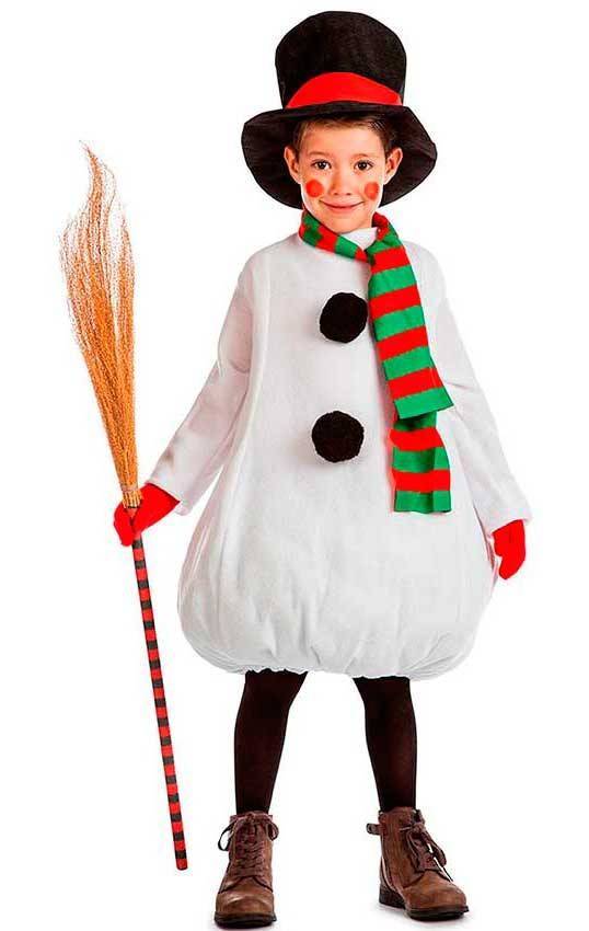 Costume Pupazzo di Neve Bambini Natale Carnevale Carnevale 