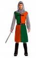 Costume Cavaliere Crociato Medievale Verde per Carnevale