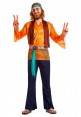 Costume Hippie Woodstock Taglia S per Carnevale