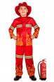 Costume Pompiere Fuoco Taglia 3-4 Anni per Carnevale