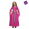 Costume Principessa Medievale Rosa  Bambina per Carnevale | La Casa di Carnevale