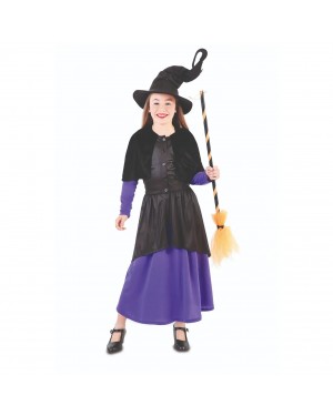 Costume Strega Viola Bambina per Halloween | La Casa di Carnevale
