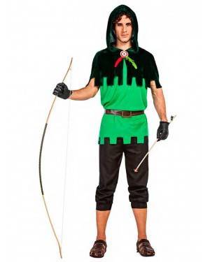 Costume Arciere Robin Uomo Taglia M-L per Carnevale