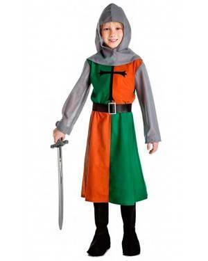Costume Crociato Cavaliere Medievale Verde per Carnevale