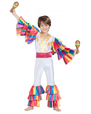 Costume da Ballerino di Rumba Bianco per Bambini per Carnevale | La Casa di Carnevale