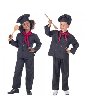 Costume da Cuoco-Chef Nero Bambino per Carnevale | La Casa di Carnevale
