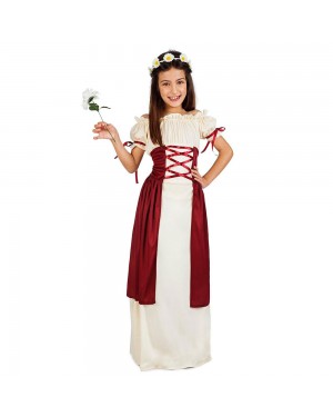 Costume da Dama Medievale Bambina per Carnevale | La Casa di Carnevale