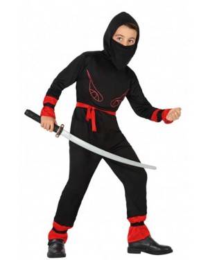 Costume Ninja Rosso Bambino