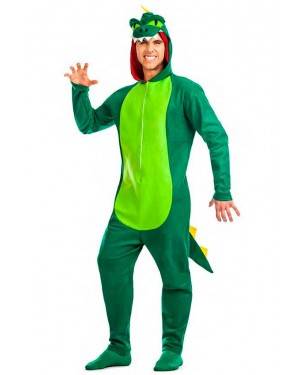 Costume Dinosauro Verde Taglia M-L per Carnevale