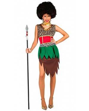 Costume Donna Africana Taglia M-L per Carnevale
