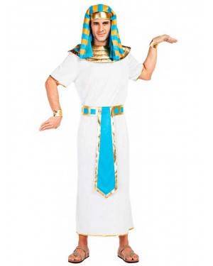 Costume Egiziano Blu Taglia S per Carnevale