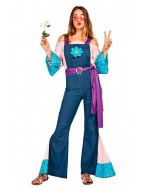 Costume Hippie Fiore Donna Taglia S per Carnevale