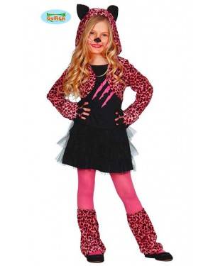 Costume Leopardo Fucsia Bambina per Carnevale