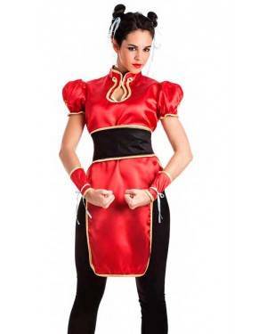 Costume Lottatore Fighter Donna Taglia S per Carnevale