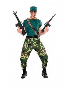 Costume Militare Mimetico Taglia M-L per Carnevale