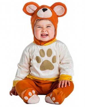 Costume Orsetto Baby Taglia 0-6 Mesi per Carnevale