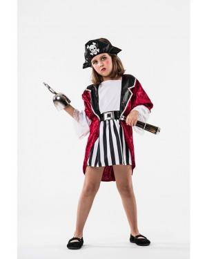 Costume Pirata Bambina T. 1 a 3 Anni