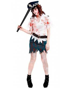Costume Polizia Zombie Donna Taglia S per Carnevale