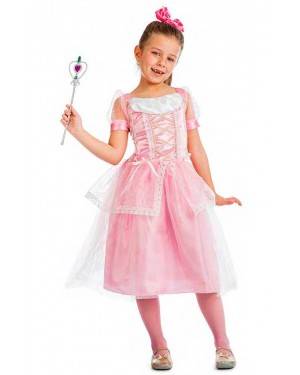 Costume Principessa Rosa Taglia 3-4 Anni per Carnevale