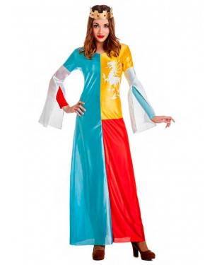 Costume Regina Medievale Taglia S per Carnevale