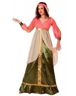 Costume Dama Medievale Rosa/Verde
