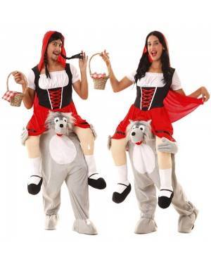Costume Cappuccetto Rosso in spalla del lupo Carry Me per Carnevale | La Casa di Carnevale