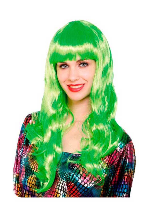 parrucca verde lunga